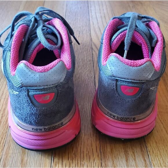 New Balance 990v4 Grey with Pink size 7.5 women's USA - Picture 5 of 12